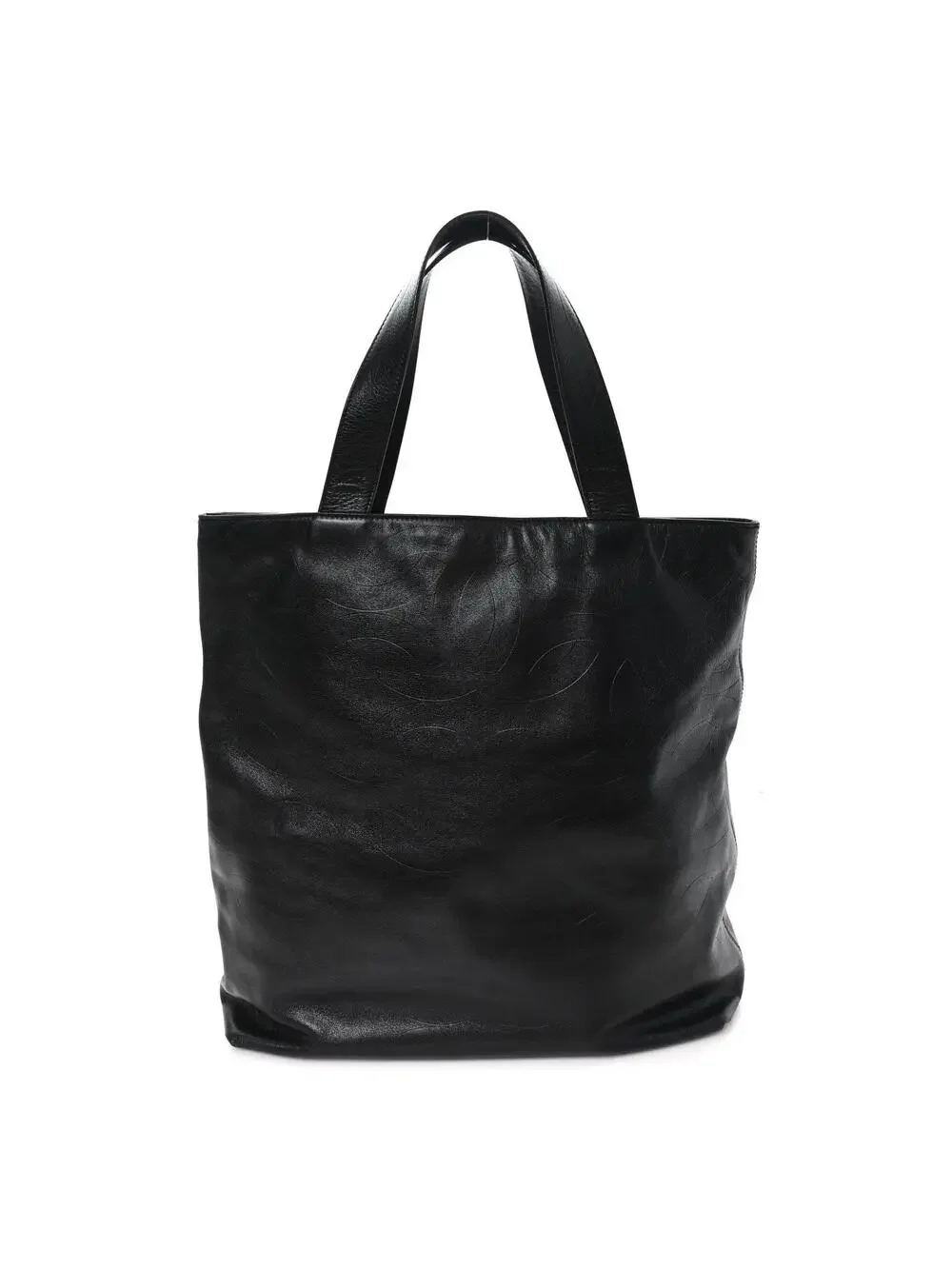 Chanel Lambskin Cc Embossed Tote Black #286453C11B